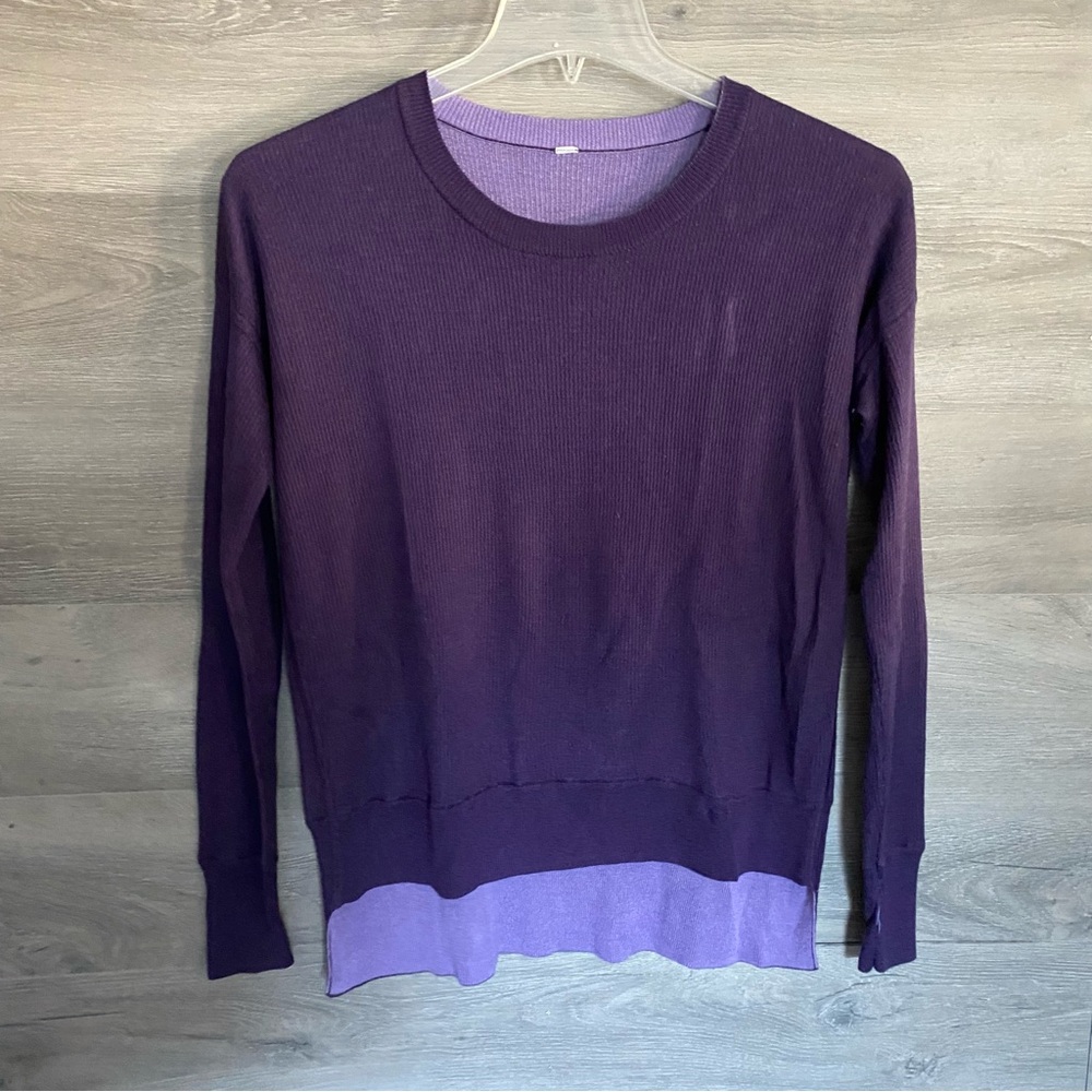 lululemon athletica Purple Layered Reversible Sweater